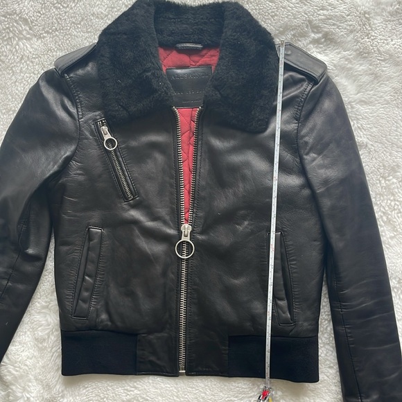 ALL SAINTS Carpen Bomber Jacket Size US 2 - Picture 6 of 9